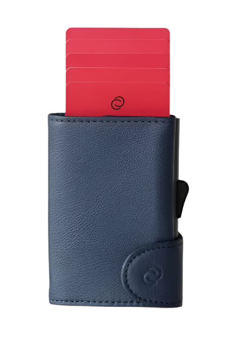C-Secure PU Wallet - Navy Blue