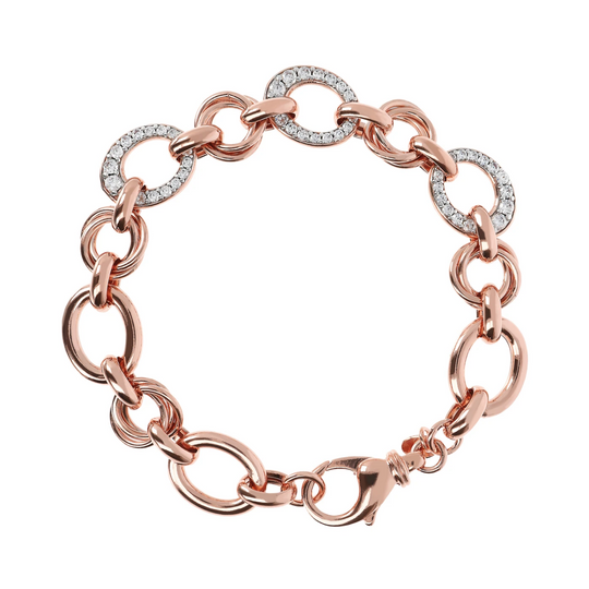 Oval Pavé Chain Bracelet