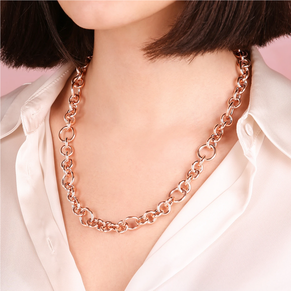Bronzallure rose sales gold necklace
