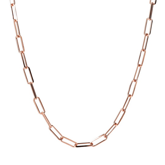 Paperclip Necklace With Elongated Forzatina Chain