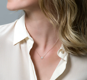 Necklace with 14k Rose Gold with Zirconia