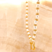 Beaded Pearl Necklace With Pendants