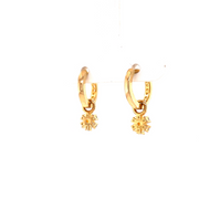 Earring With Flower Pendant