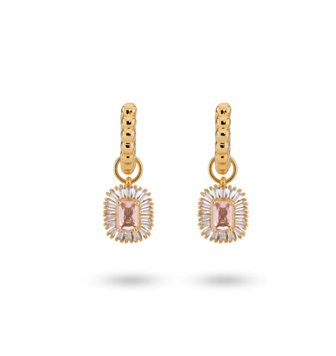Earrings With Structure And Pendant