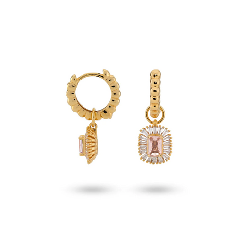 Earrings With Structure And Pendant