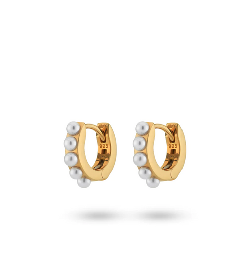 Earring Hoops With Pearls