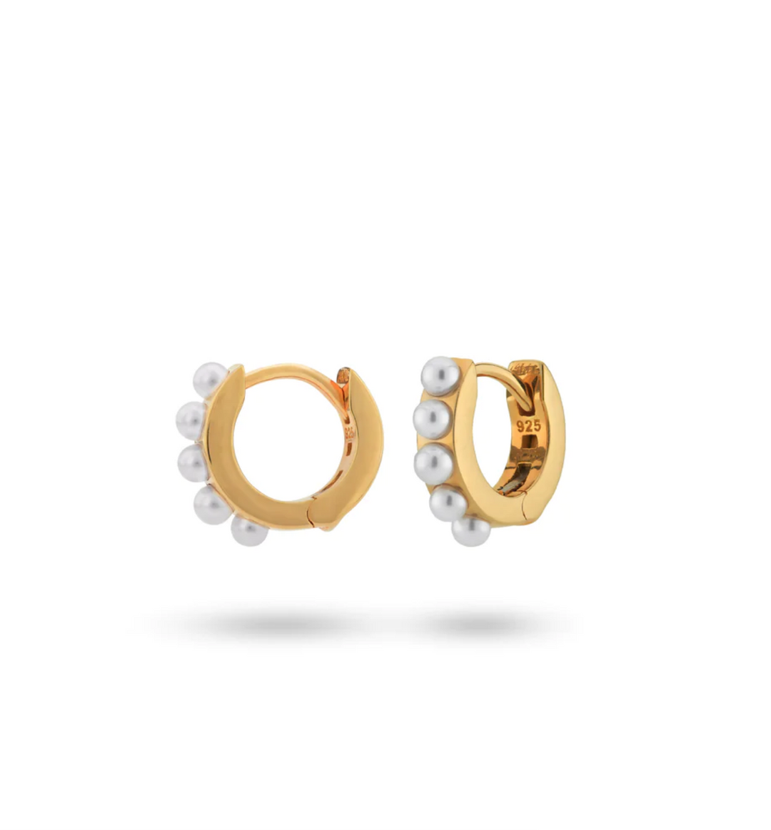 Earring Hoops With Pearls