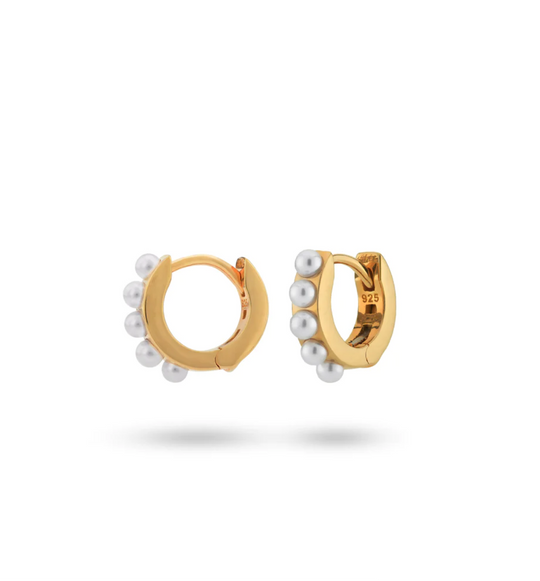 Earring Hoops With Pearls
