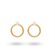 Statement Earrings With Pearl And Hoop