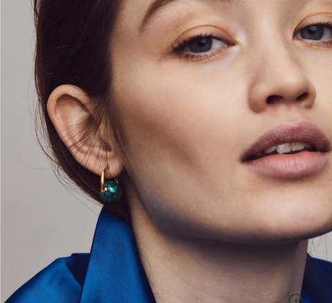 TI SENTO - Milano Green Round Earrings