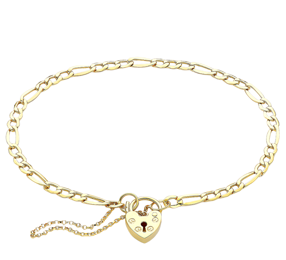10K Gold 8 Inch Semisolid Figaro Chain Bracelet - JCPenney