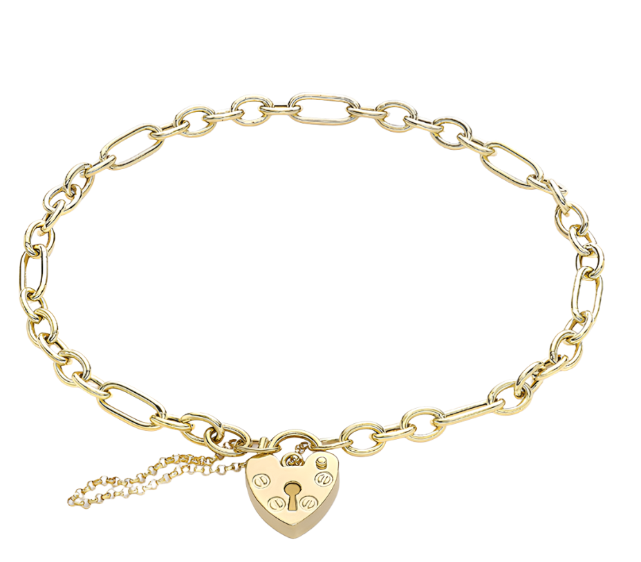 Lot - FRENCH BRACELET 18CT GOLD BRACELET HOLLOW LINK 34 GRAMS WITH SAFETY  CHAIN