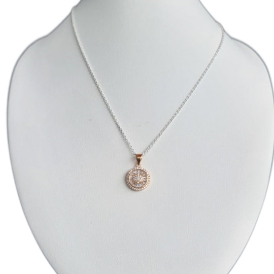 Necklace Silver And Rose Gold