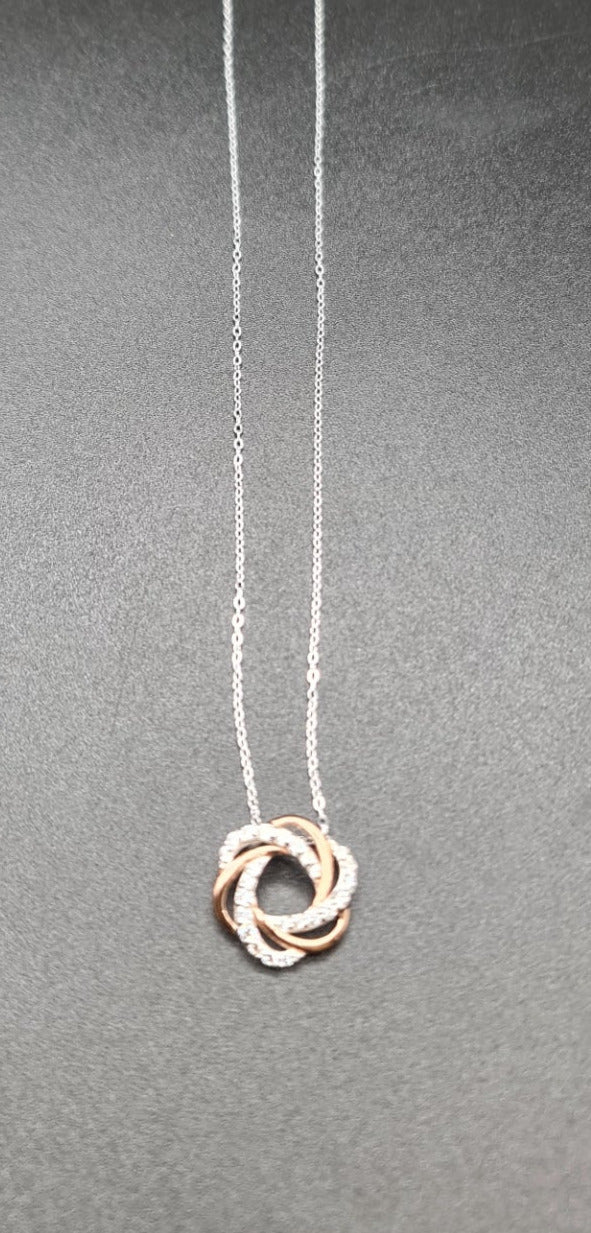 Two Tone Circle Necklace