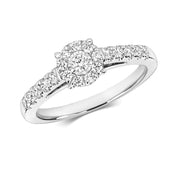 Brilliant Illusion Solitaire Diamond Engagement Ring