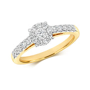 Brilliant Illusion Solitaire Diamond Engagement Ring