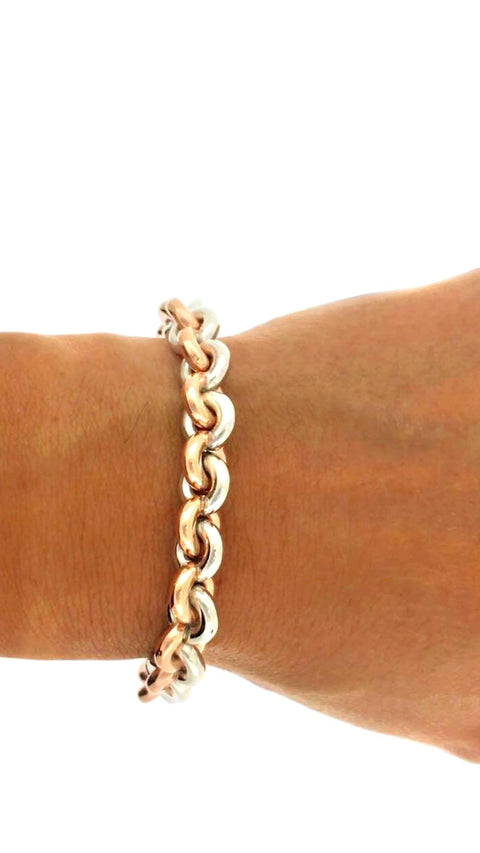 Barnes Jewellers Rose Gold and Silver Bracelet