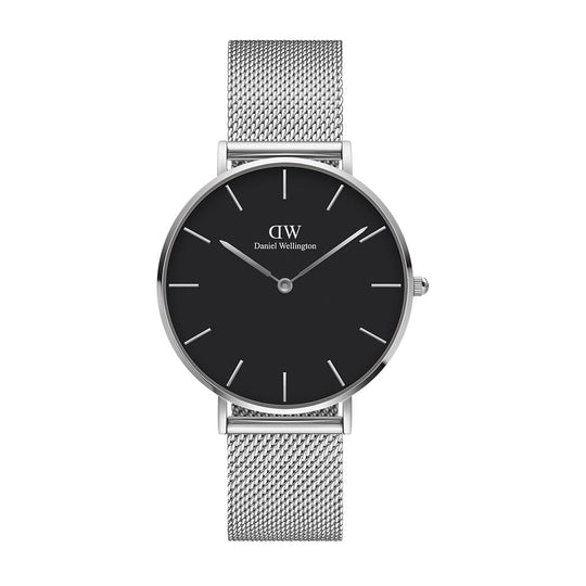 Classic Petite Sterling Watch With Black Dial