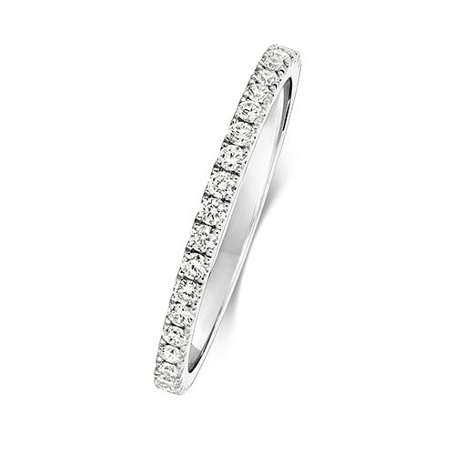 Platinum Diamond Half Eternity Ring