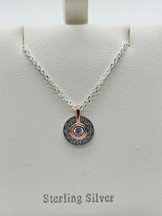 Two Tone Classic Round Pendant