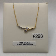 Stunning 9ct Gold yellow and white gold pendant