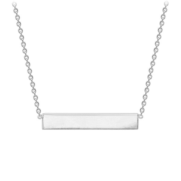 Silver Horizontal Bar Necklace