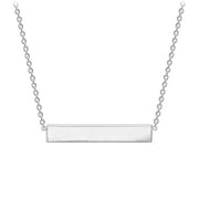 Silver Horizontal Bar Necklace