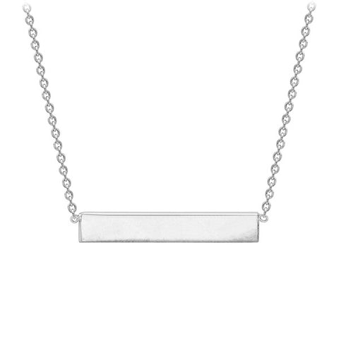 Silver Horizontal Bar Necklace