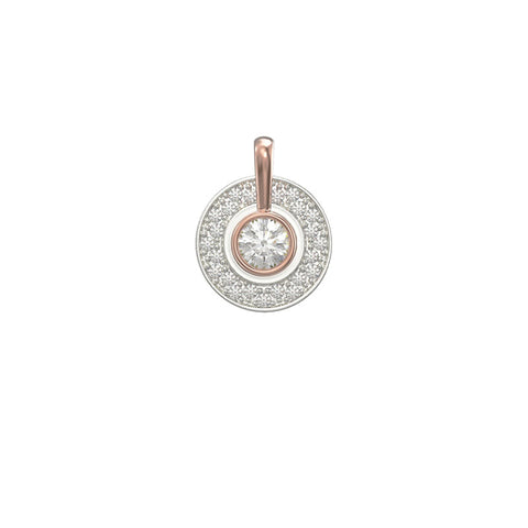 Two Tone Classic Round Pendant