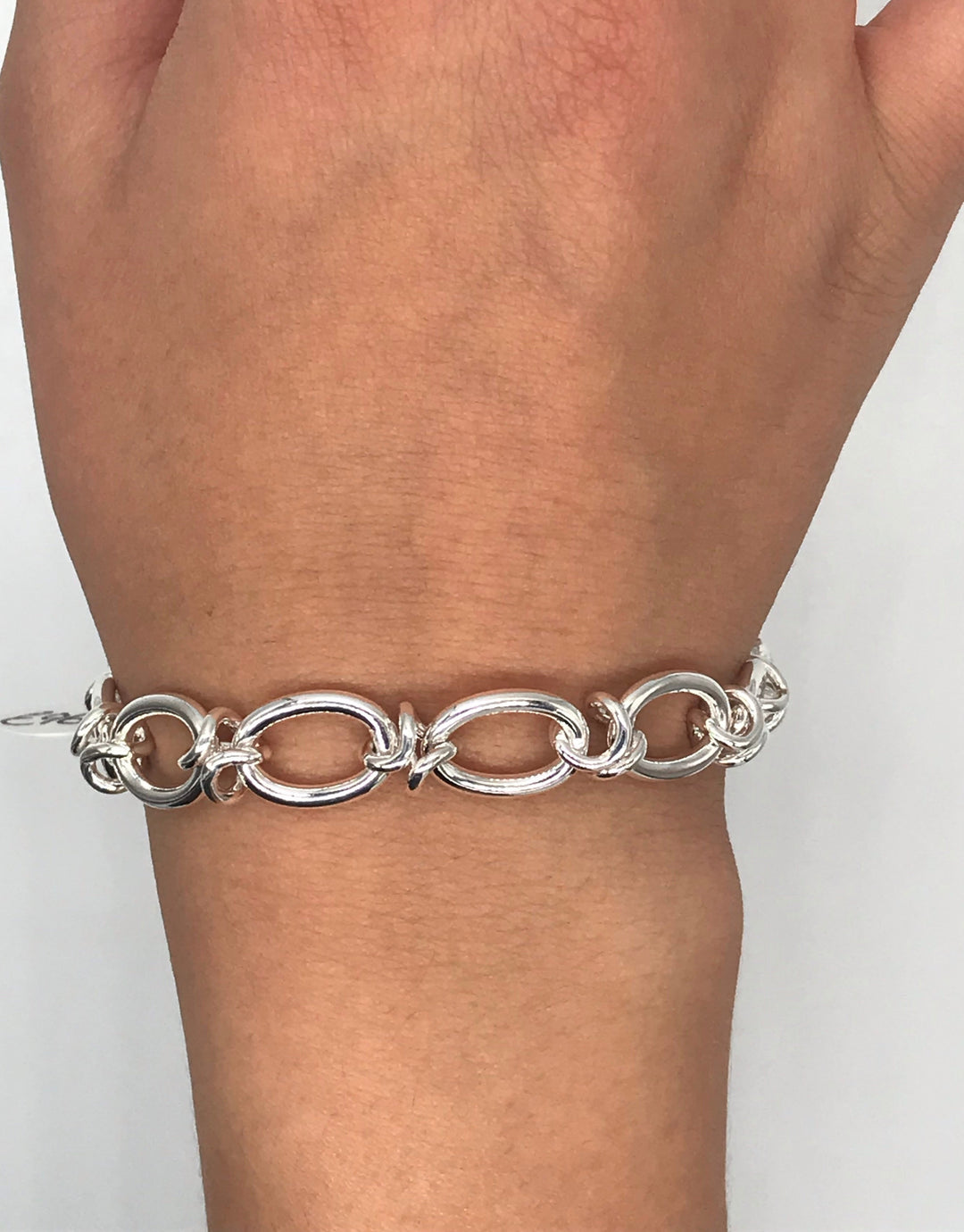 Solid Silver Open Link Bracelet