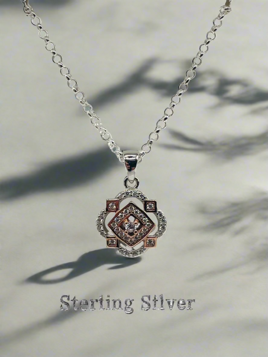 Silver And Rose Gold Pendant