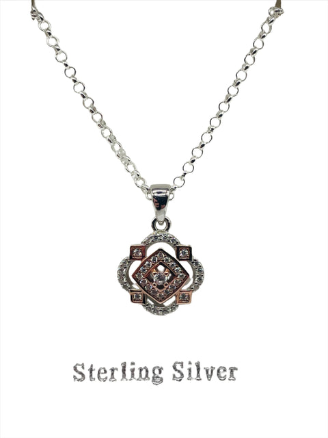 Silver And Rose Gold Pendant