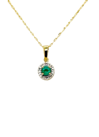 Emerald & Diamond Necklace