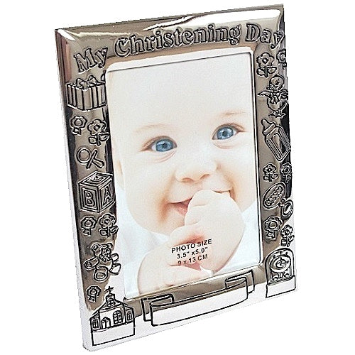 Silver Plated Christening Frame