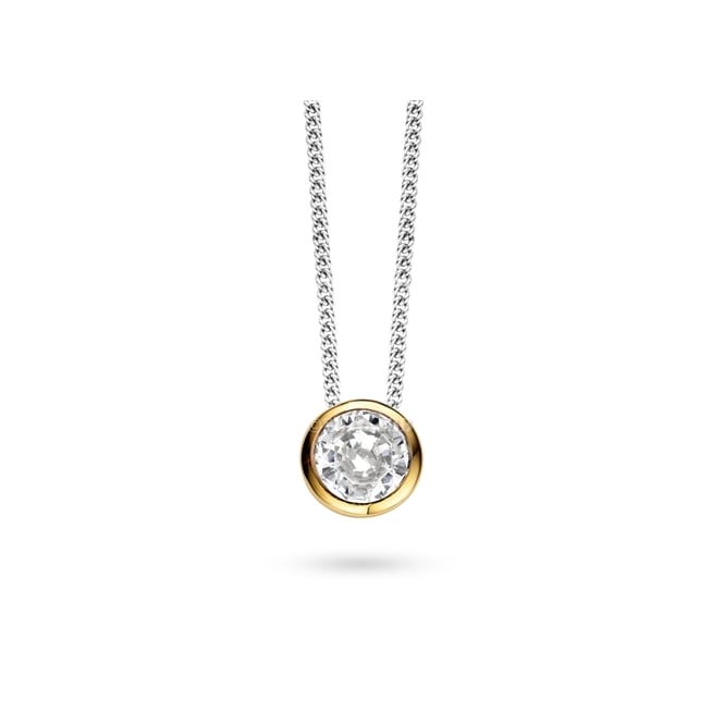 TI SENTO -Cubic Zirconia Rubover Stone Pendant